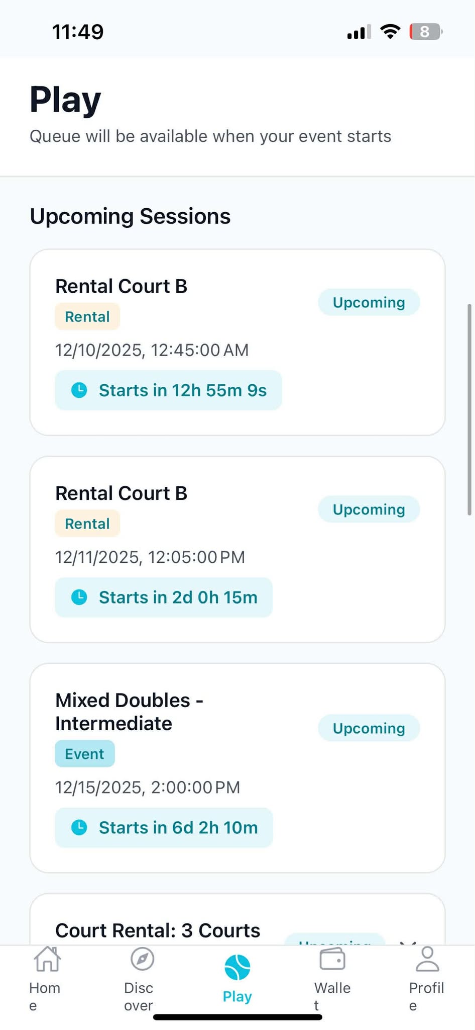 Epick! real-time multiple events - Join multiple events at once. Track all your upcoming events in real-time.